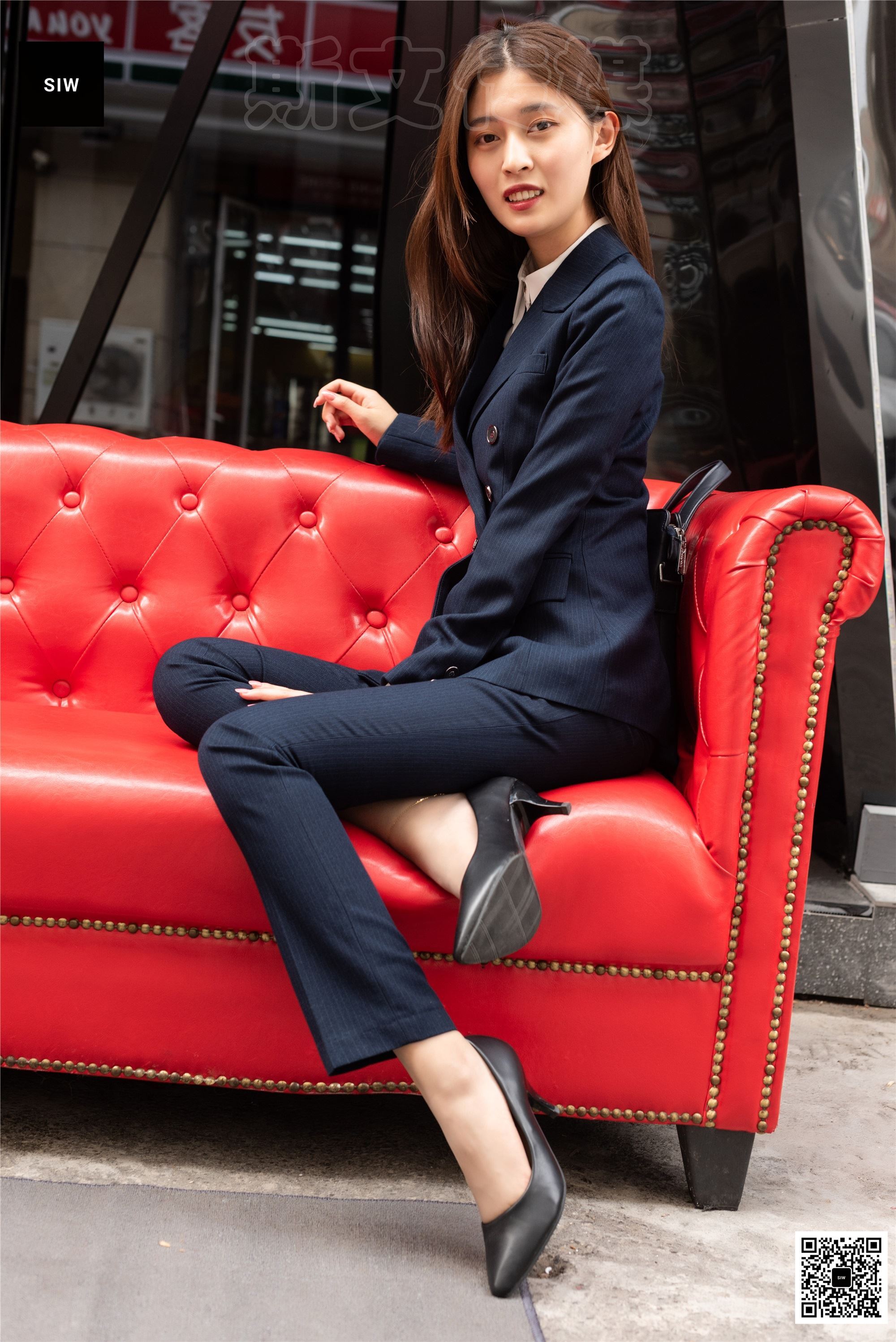 SIW斯文传媒 055 时尚气质OL职业双排扣西装制服 - 甄珍